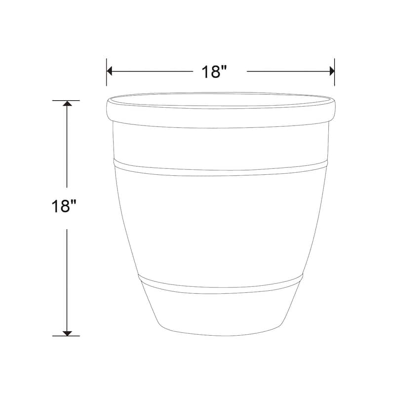 Southern Patio Wright Rubber 18-inch Planter