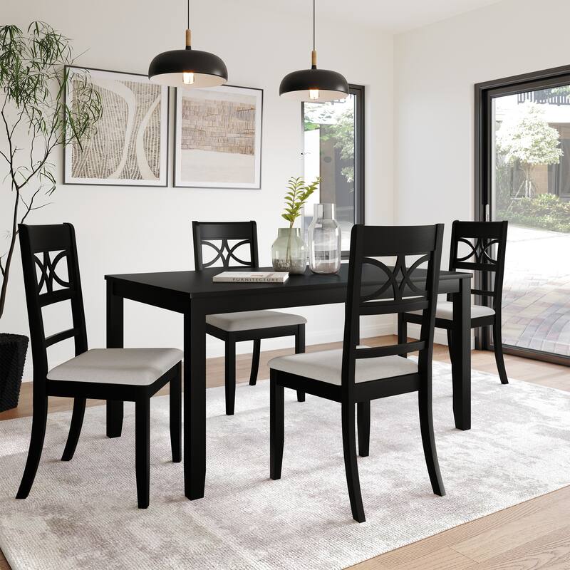 CraftPorch Mid-Century Modern 5-piece Wooden Dining Set