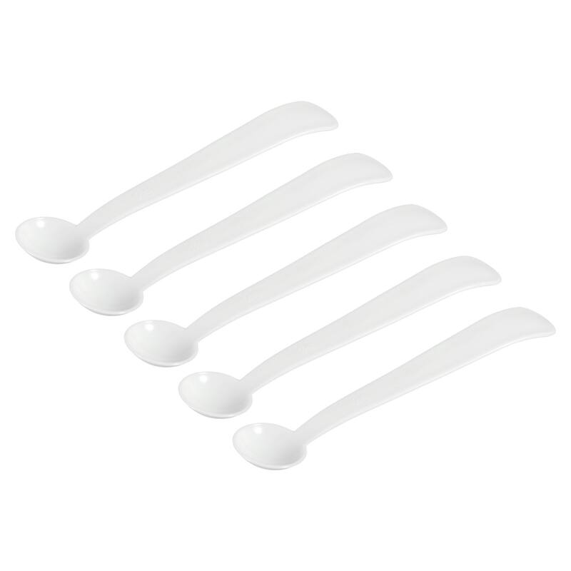 Micro Spoons 2 Gram Measuring Scoop Round Bottom Mini Spoon 15Pcs - White