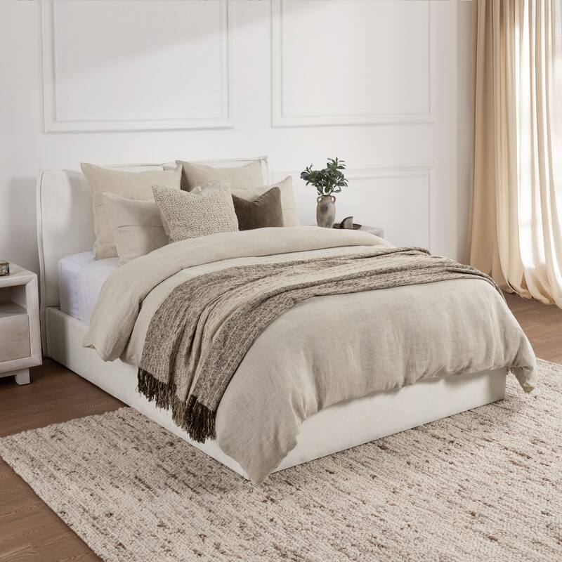 Villa by Classic Home Beaumont 3-Piece Belgian Flax Linen Duvet Set