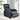 Black PU leather massage recliner chair with lumbar support.