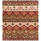 preview thumbnail 10 of 21, Louise Handmade Southwestern Wool Flatweave Area Rug 8' Square - Burgundy