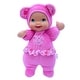 preview thumbnail 1 of 3, Baby's First Love Bear Doll - Pink Fleece Outfit, Interactive Musical Toy 3mo+