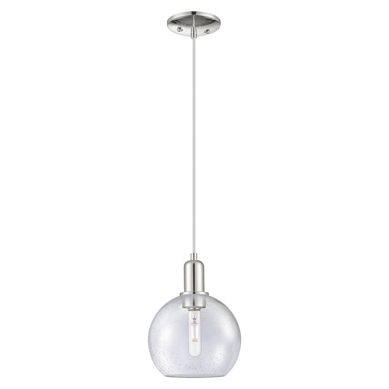 Innovations Lighting Endless Possibilities Arcadia - Athens - 1 Light 8" Cord Hung Mini Pendant - Polished Nickel/Seedy