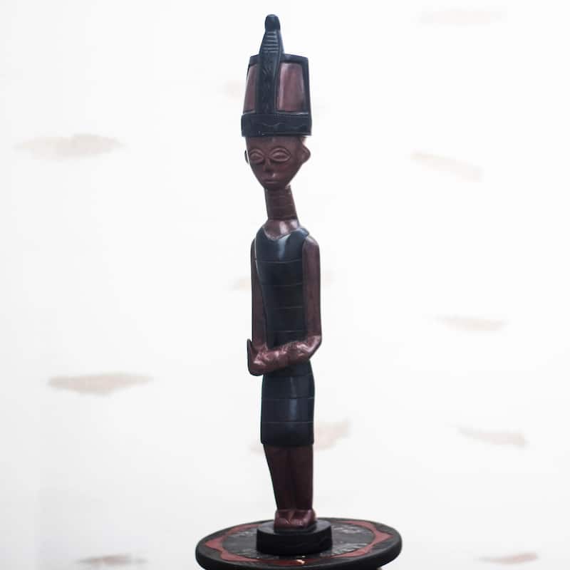 Novica Handmade Humble Servant Wood Statuette