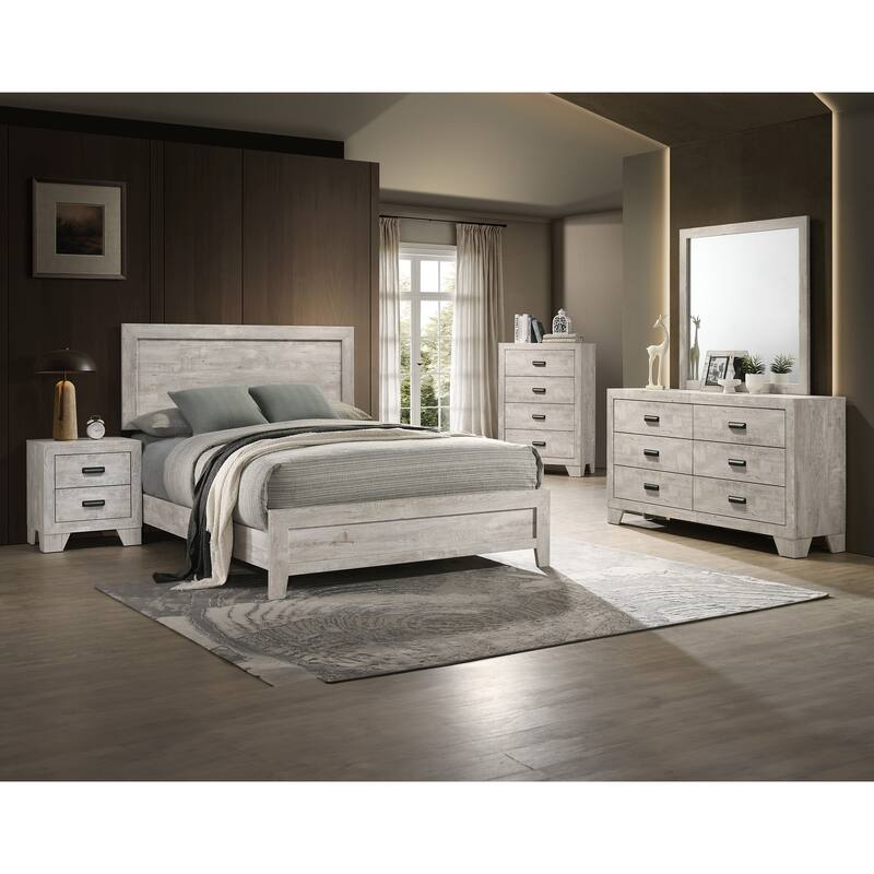 1pc Transitional 2-Drawer Nightstand