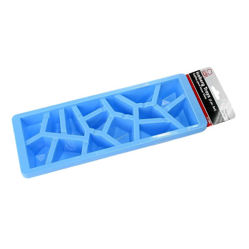 Chef Craft Iceberg Ice Cube Tray 2pc Set - Creates 15 Fun Shaped Cubes