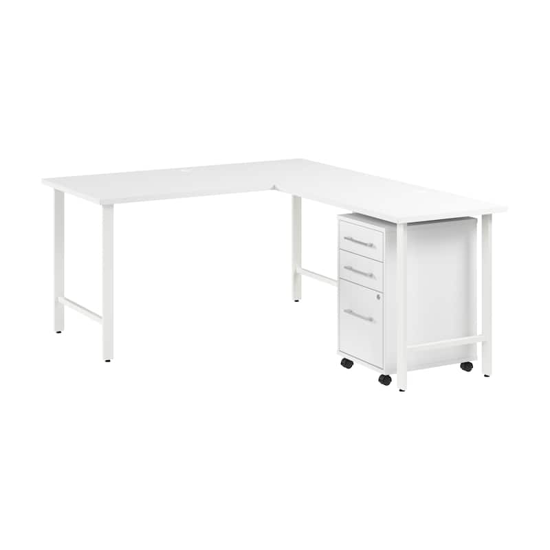 Bush Business Furniture Hustle 60W x 30D L Shaped Desk with Drawers