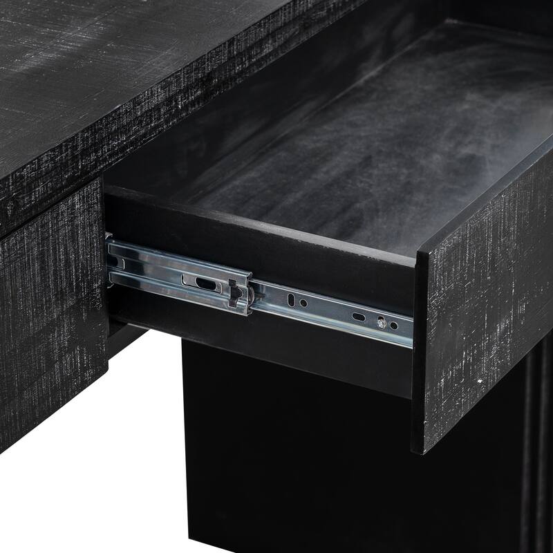 Retro Console Table with Open Style and Two Drawers for Multiple Rooms