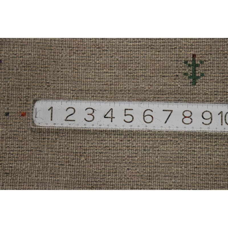 Hand Knotted Oriental 100% Wool Carpet Tribal Animal Pictorial Beige & Ivories Gabbeh Area Rug - 6' 5'' X 4' 7''