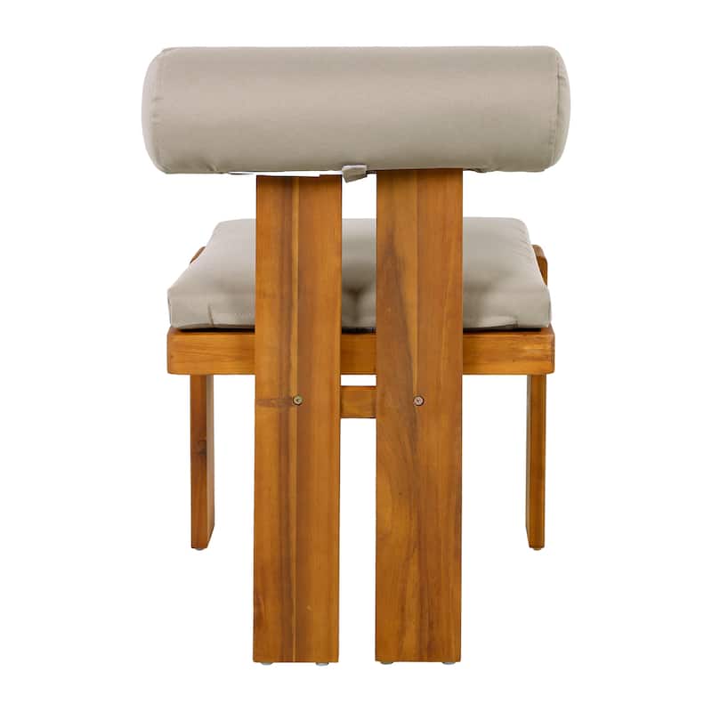 Christopher Knight Home - Ardena Modern Solid Wood Outdoor Dining Set with Round Back Cushioned Chairs