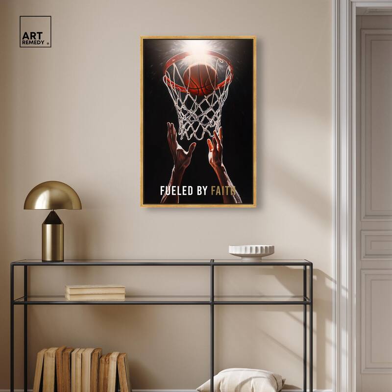 Fueled by Faith Basketball Canvas by Art Remedy