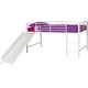 preview thumbnail 14 of 18, Avenue Greene Junior Metal Twin Loft Bed with Slide Off White