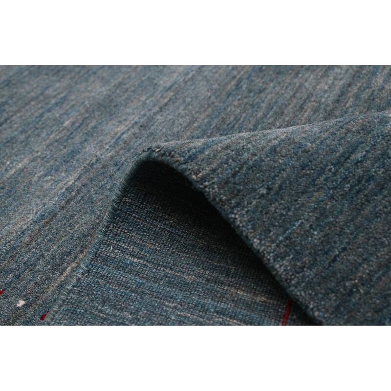 ECARPETGALLERY Hand Loomed Kashkuli Gabbeh Dark Blue Wool Rug - 5'1 x 6'8