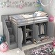 preview thumbnail 10 of 16, Twin Size Loft Bed With 3 Shelves,2 Wardrobes,2 Drawers,Ladder for Home Grey