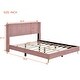 preview thumbnail 38 of 39, Queen Size Corduroy Platform Bed with Tufted Headboard and Metal Legs