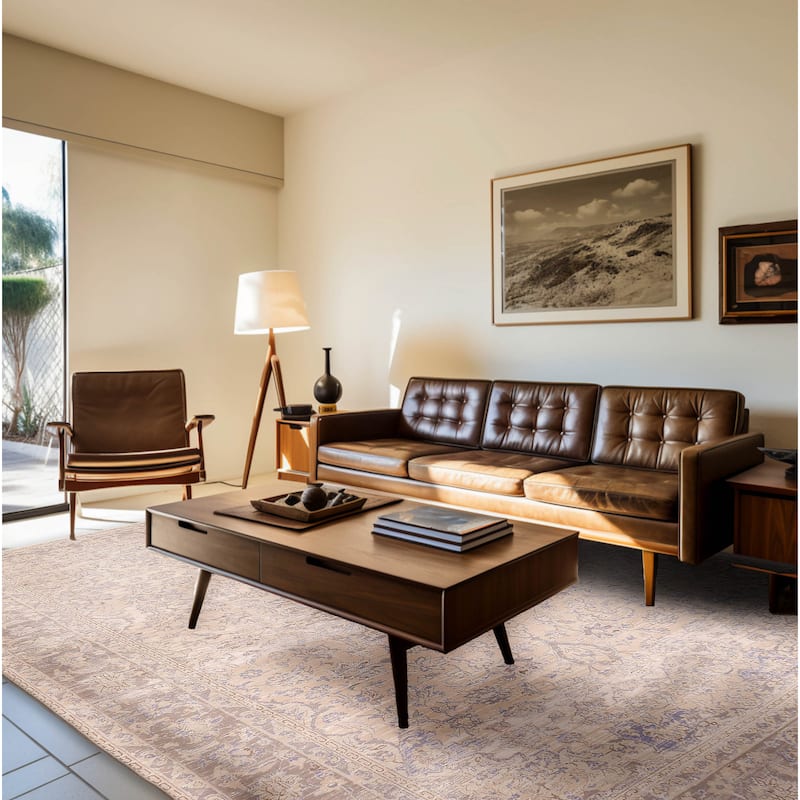 ECARPETGALLERY Hand-knotted Antalya Vintage Beige Wool Rug - 8'5 x 10'10