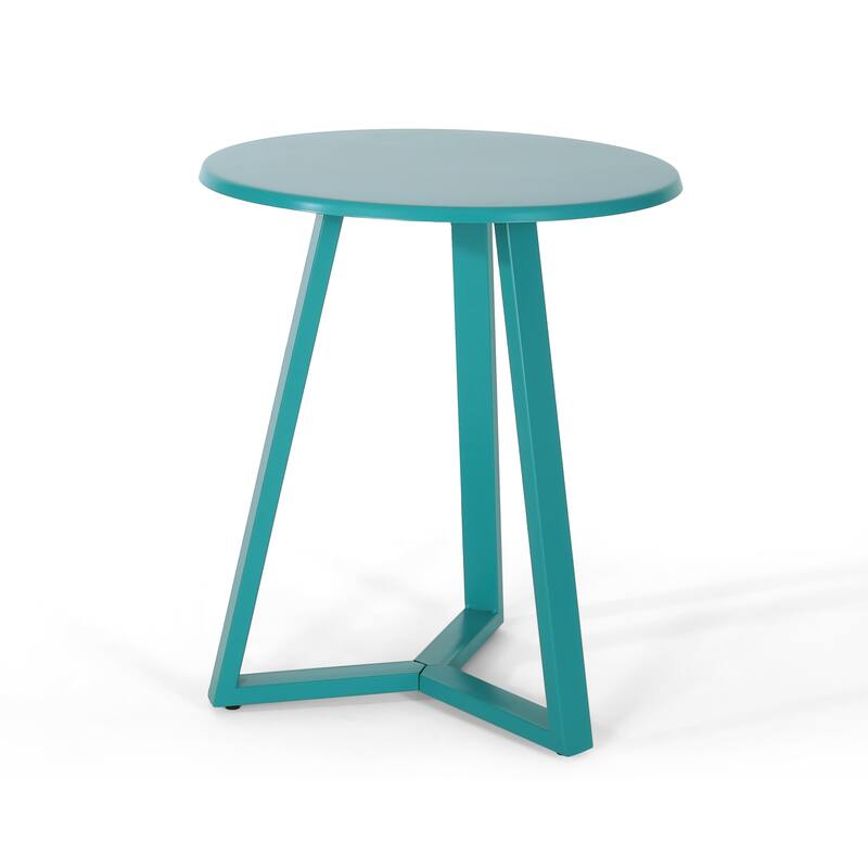 3-Piece Matte Outdoor Bistro Set, Powder-Coated Iron Table and Chairs for Patio or Balcony Dining