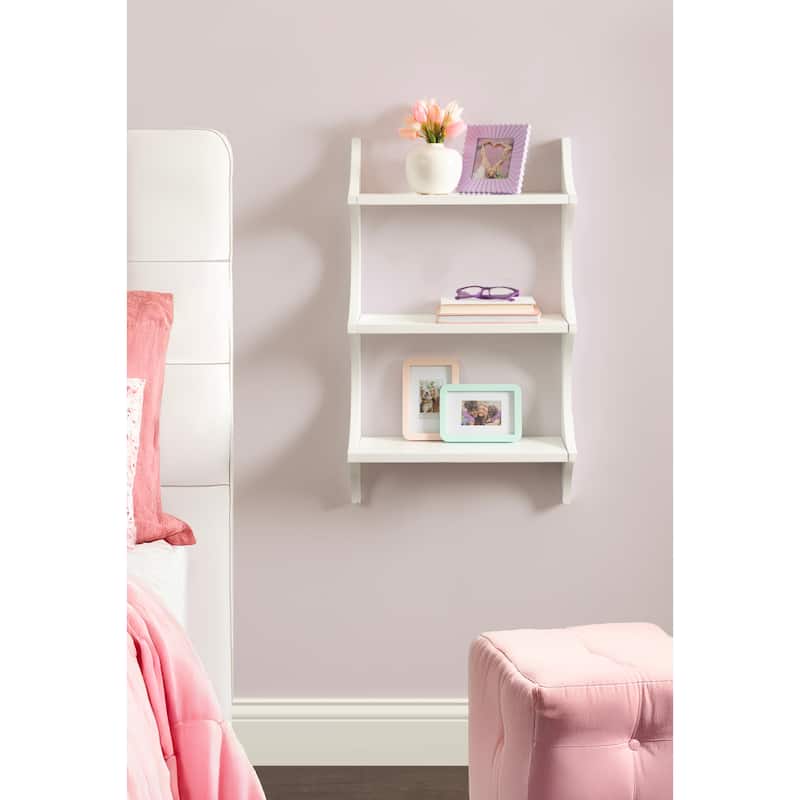 Kate and Laurel Scarlotte Wood Wall Shelf