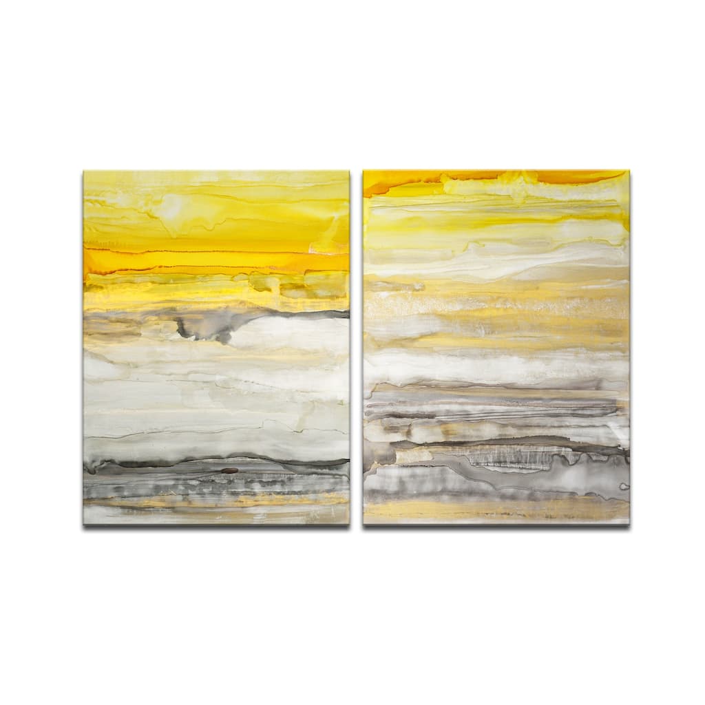 'New Sunset I/II' 2 Piece Wrapped Canvas Wall Art Set by Norman Wyatt Jr.