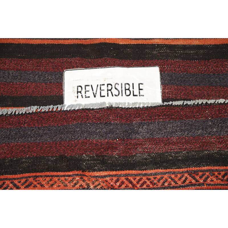 Hand Woven Oriental 100% Wool Carpet Southwestern Tribal Multi-Colored Kilim Area Rug - 10' 5'' X 6' 2''