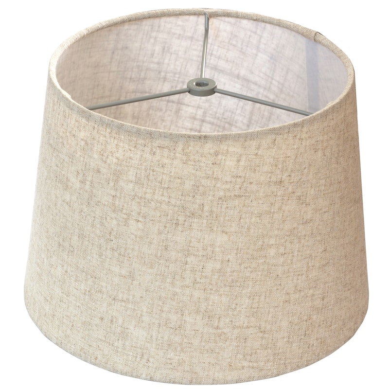 French Drum Lamp Shade,Textured Linen, 10" Top, 12" Bottom, 8.5" Slant