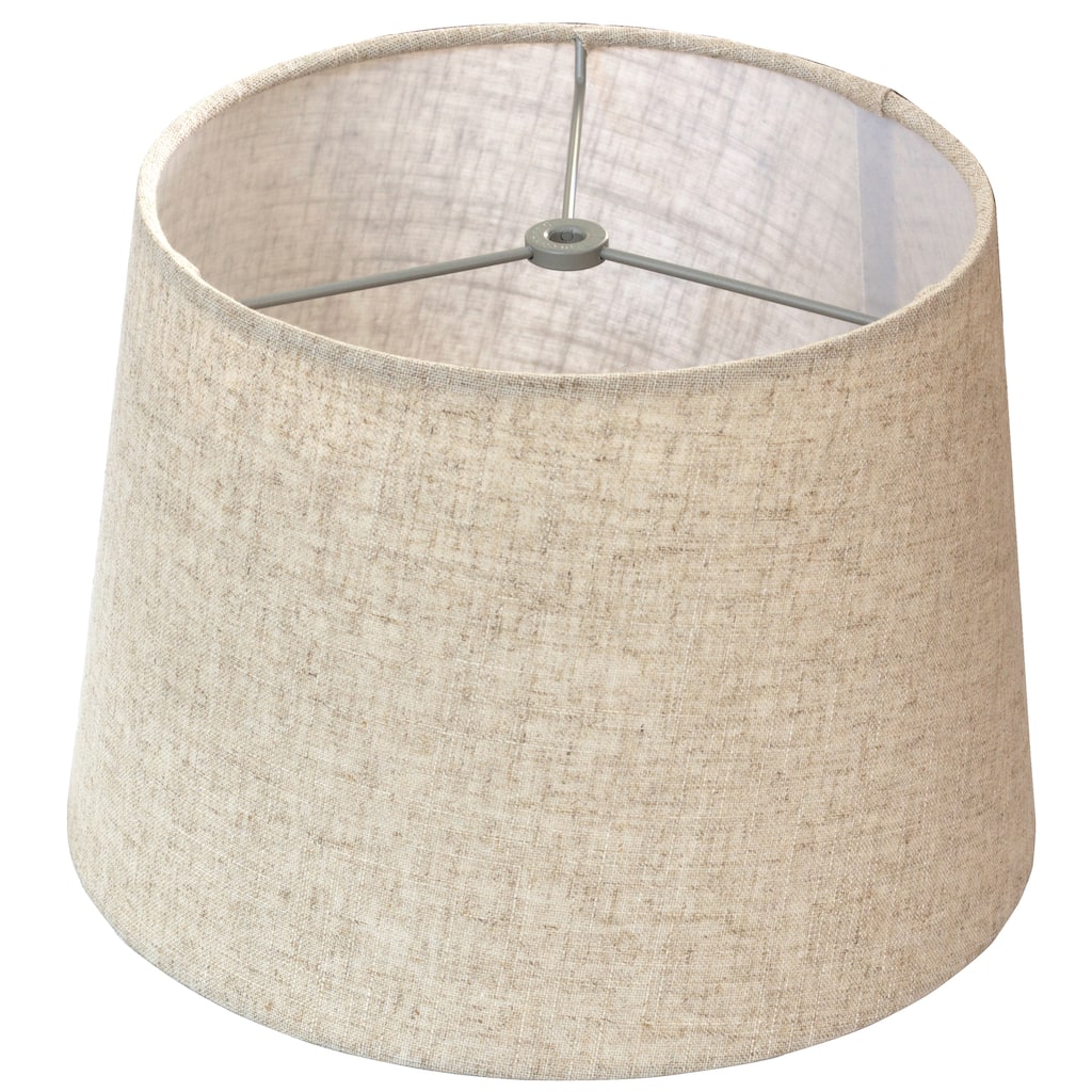 French Drum Lamp Shade,Textured Linen, 10" Top, 12" Bottom, 8.5" Slant