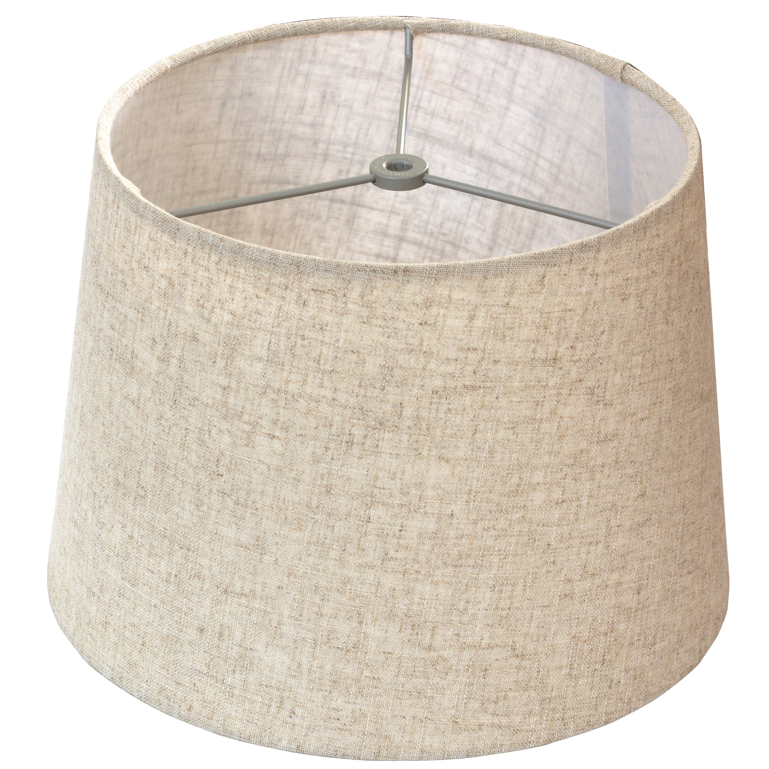 French Drum Lamp Shade,Textured Linen, 10" Top, 12" Bottom, 8.5" Slant