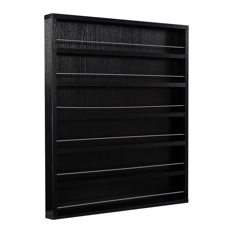 Nail Polish Tattoo Ink Display Rack Wall-mounted Bottle Holder - 6 Tier 90 Bottles, Black - 22" x 26" - Black - 22" x 26"