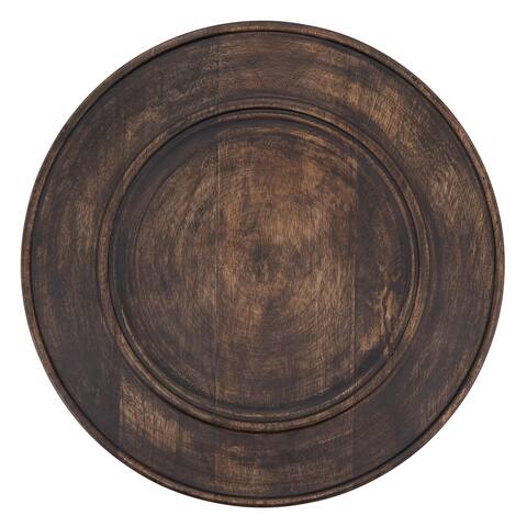 Charger Plates with Dark Wooden Design (Set of 4)