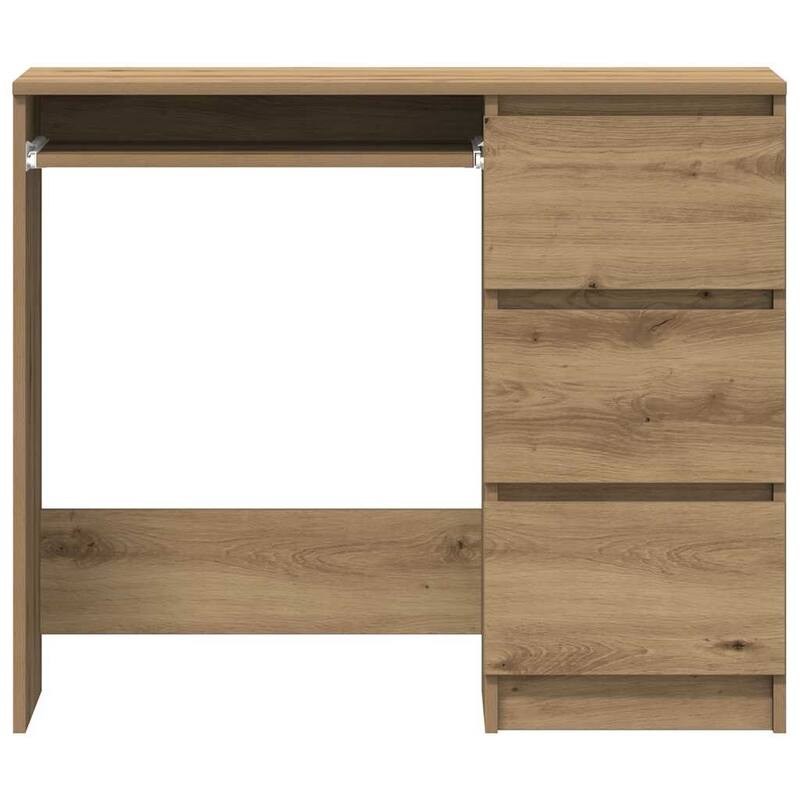 vidaXL Desk Artisan Oak Engineered Wood Compact Desk Rectangular