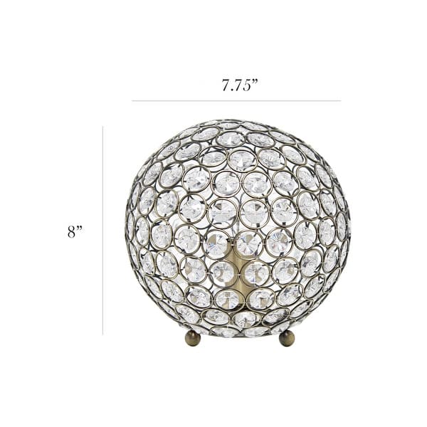 dimension image slide 0 of 5, Elegant Designs Crystal Ball Sequin Chrome Table Lamp