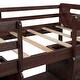 preview thumbnail 6 of 7, Wood Twin Loft Bed with 2 Shelves & 2 drawers for Bedroom(Antique Espresso)
