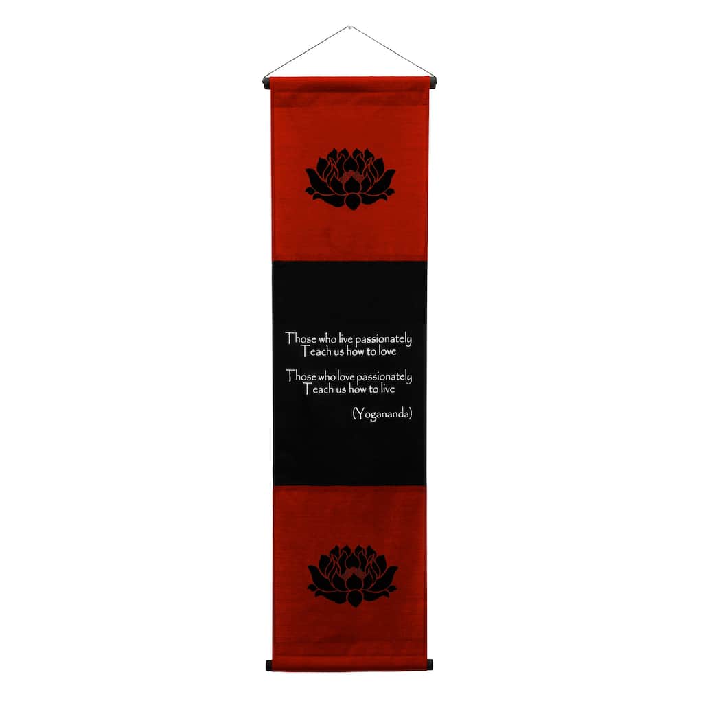 Inspirational Wall Decor Yogananda Banner Art, Inspiring Quote Hanging Scroll, Motivational Message, Thought Saying Tapestry