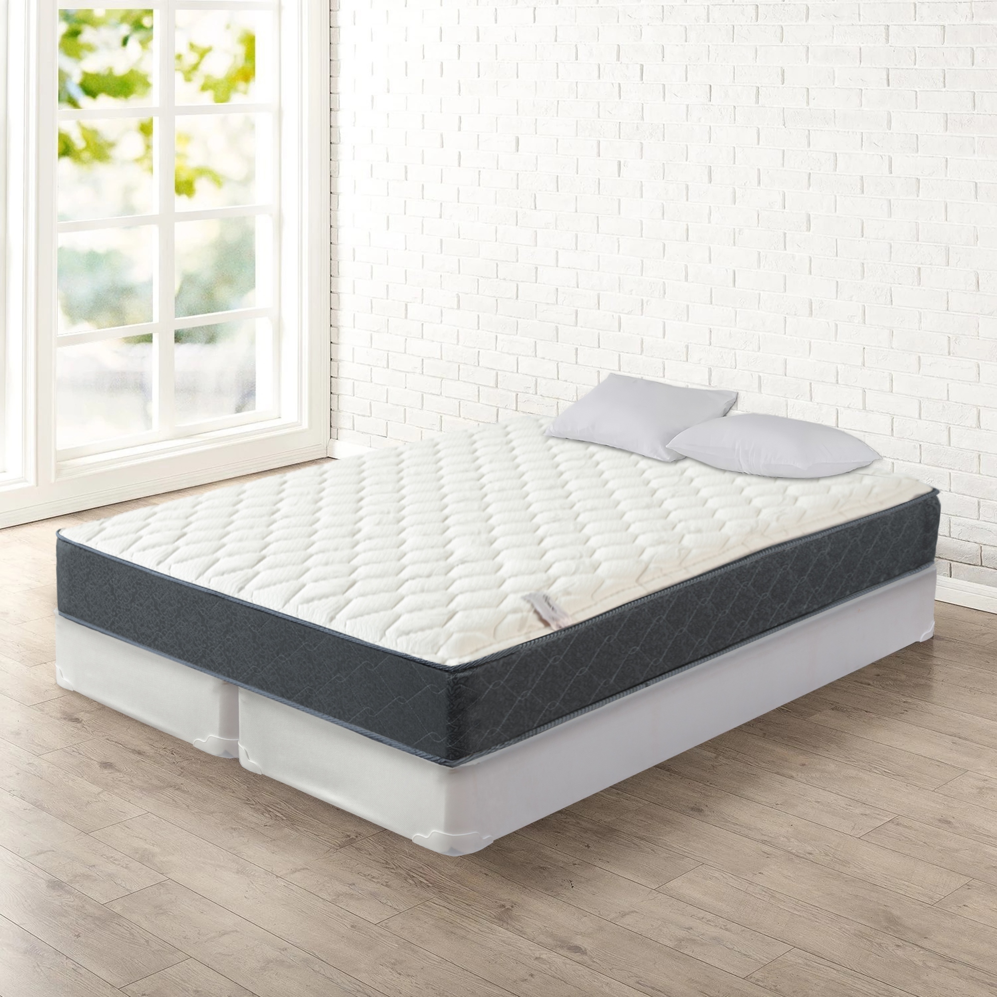 Queen memory foam mattress and outlet box spring set