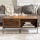 preview thumbnail 3 of 9, Middlebrook Hilla 42-inch Slat Door Coffee Table Dark Walnut