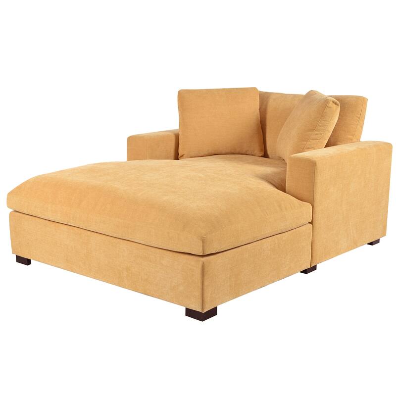 53.5" Oversized Chaise Lounge Lounge Chair, Living Room Upholstered Single Sofa Chair Sleepers Couch Bed