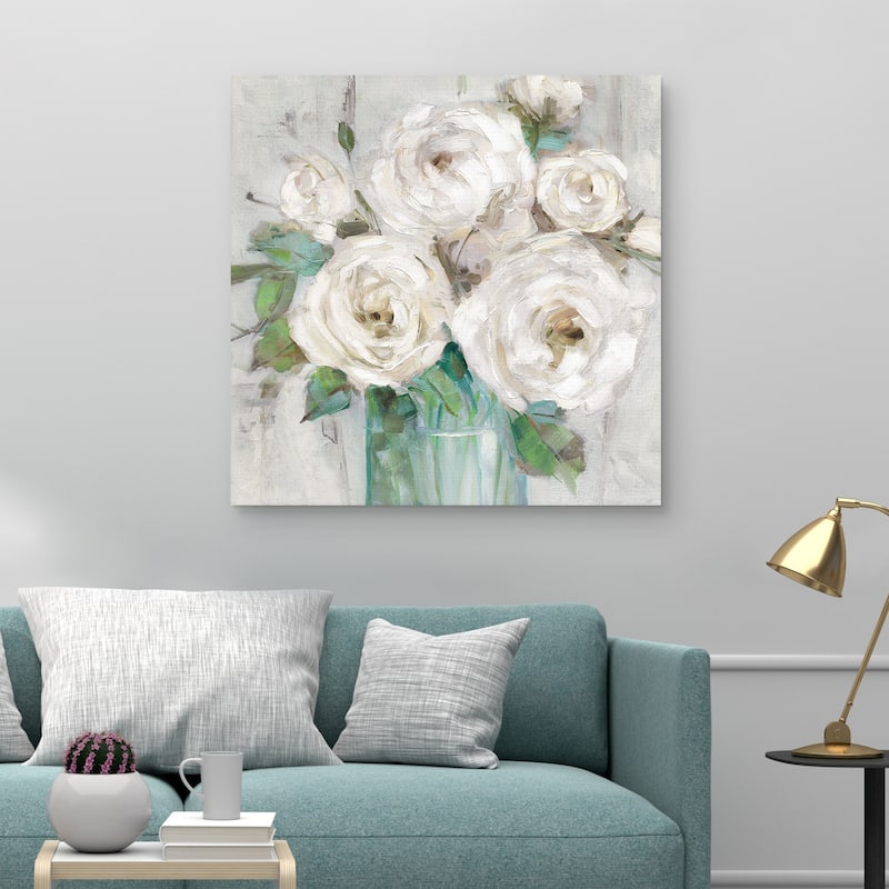 Cottage Whites by Sally Swatland Canvas Art Print