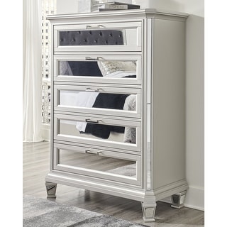 Ashley Furniture Lindenfield Silver 5 Drawer Chest