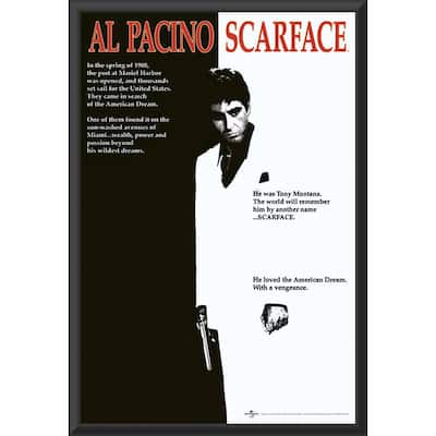 Scarface Movie Poster Framed Art Poster - 24 x 36 Inch