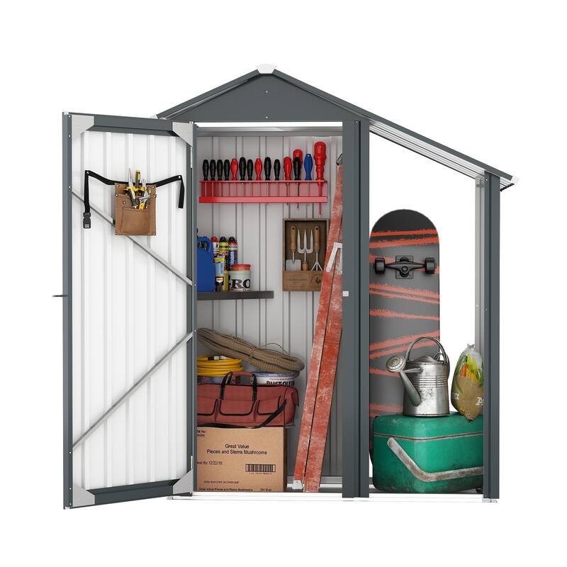 Premium Compact Metal Garden Shed, Waterproof, Secure Lock, Easy Assembly