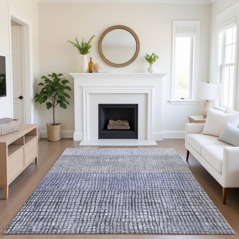 Premium Washable Super Soft Modern Ombre Mayfield Rug - 2'6" x 3'10" - Denim