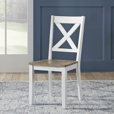 Lakeshore X Back Side Chair- White- Set of 2 (Set of 2)