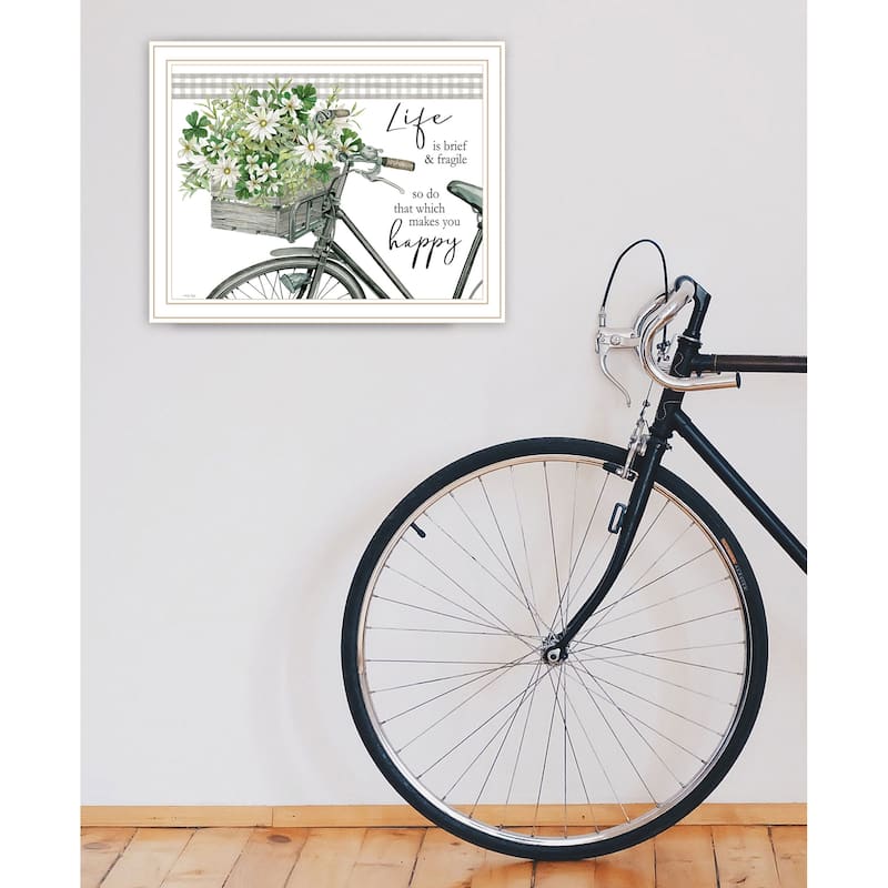 TrendyDecor4U Contemporary "DO THAT WHICH MAKES YOU HAPPY" Framed Print Wall Art