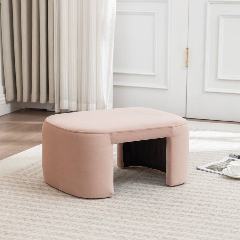 SEYNAR Modern Velvet Rectangle Accent Ottoman