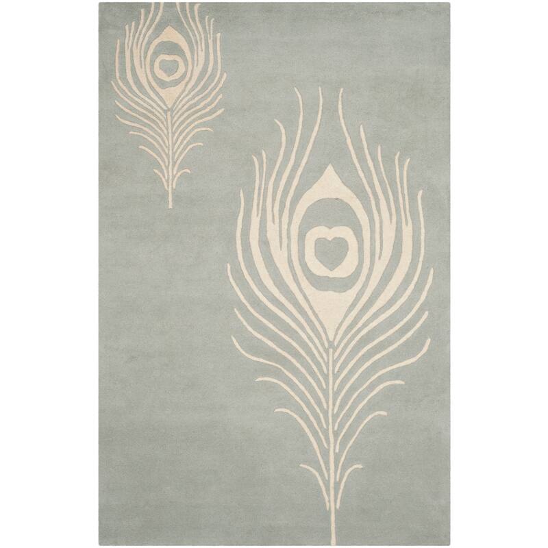 SAFAVIEH Handmade Soho Alyse Peacock Feather N.Z. Wool Rug