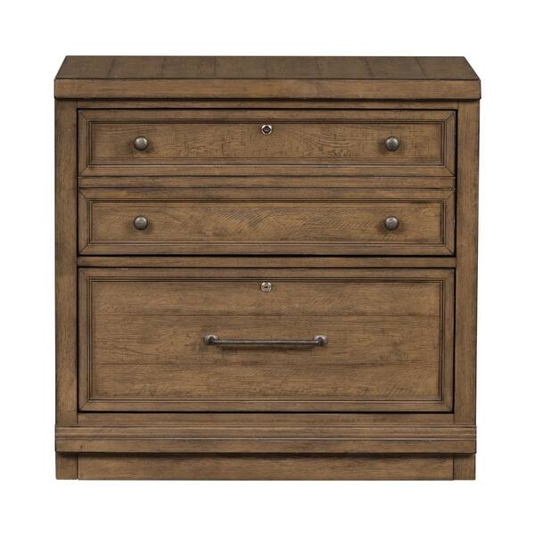 Shop Harvest Home Light Brown Bunching Lateral File Cabinet Overstock 31244567