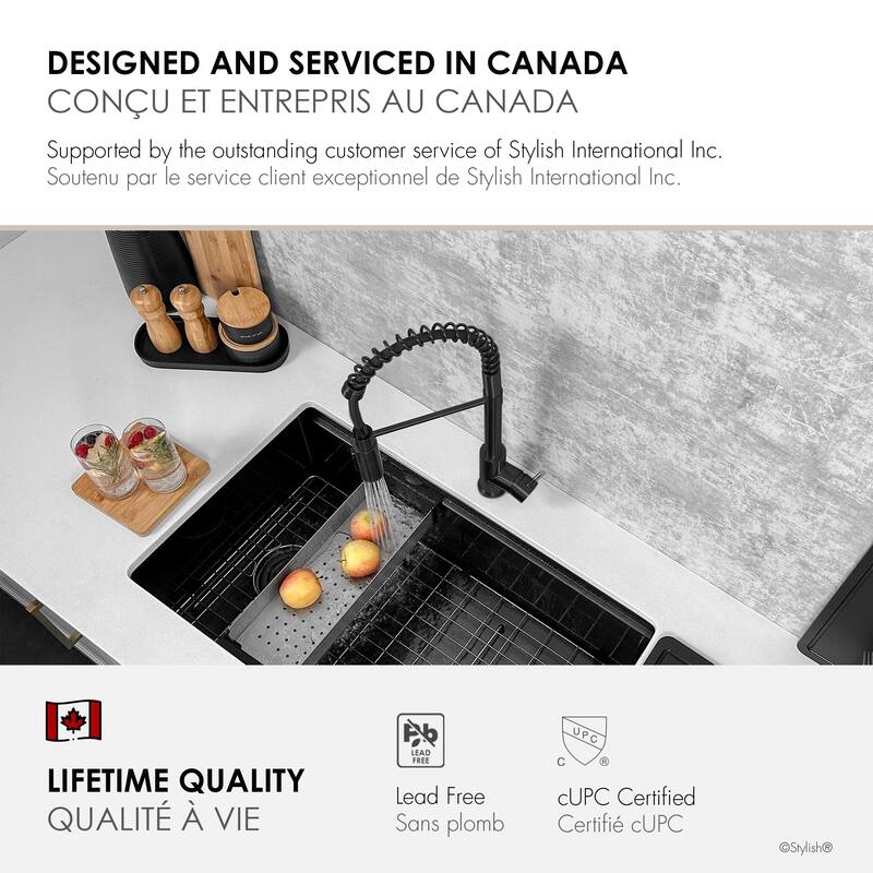 Milano Pull-Down Kitchen Faucet with water filter. Stainless Steel Gold.