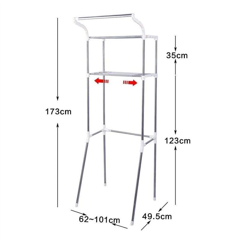 2-Layer Over Washing Machine Storage Rack