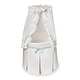 preview thumbnail 17 of 25, Empress Round Baby Bassinet with Canopy White/Multi